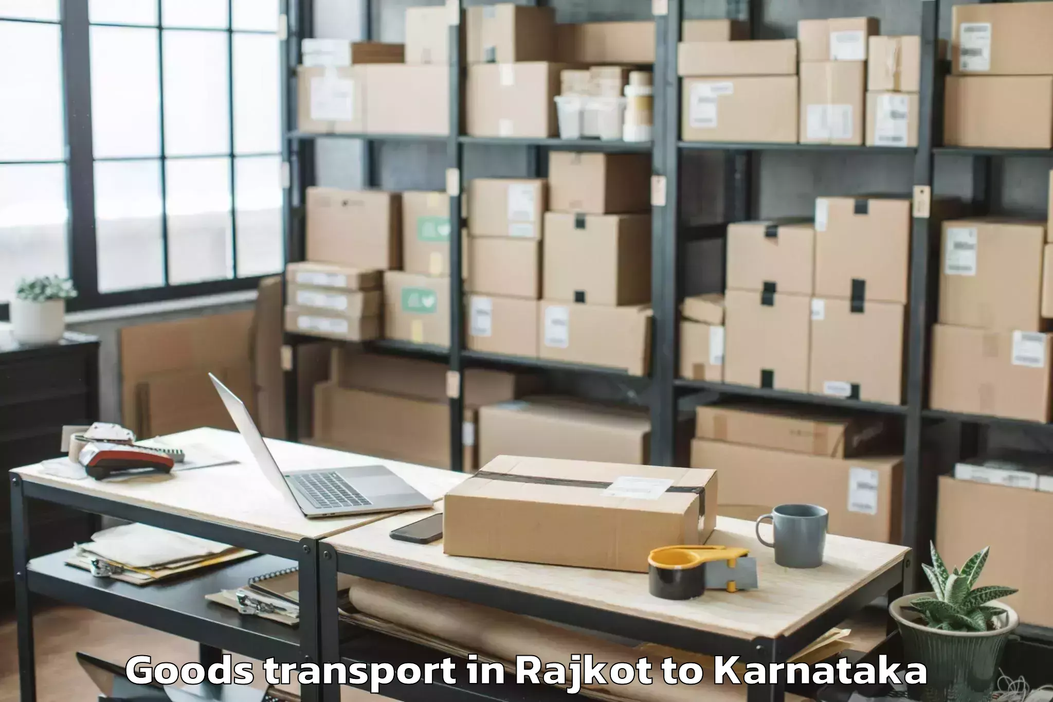 Hassle-Free Rajkot to Krishnarajpete Goods Transport